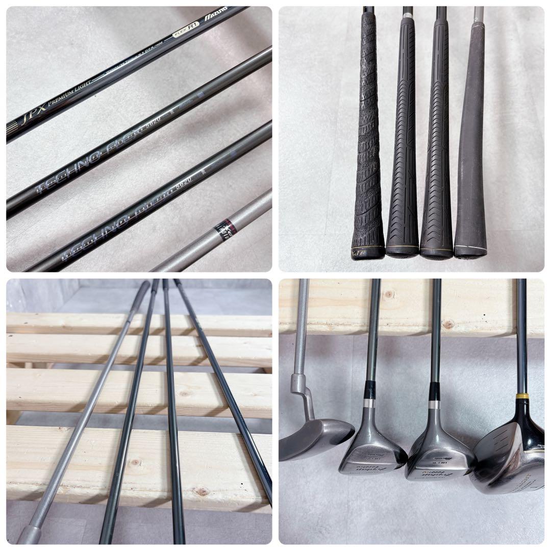 T106 ミズノ ゴルフクラブ メンズ フルセット ゼファー フレックスR 黒