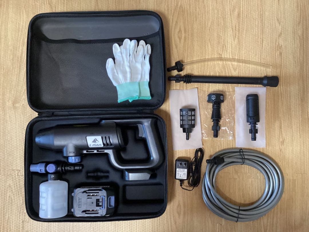 高圧洗浄機 コードレス 充電式 軽量 静音 最長120分連続使用可