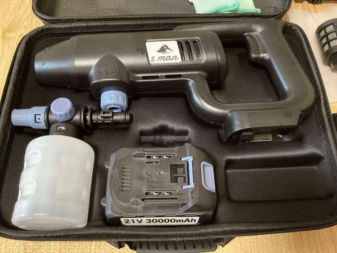 高圧洗浄機 コードレス 充電式 軽量 静音 最長120分連続使用可