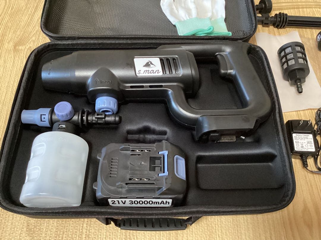 高圧洗浄機 コードレス 充電式 軽量 静音 最長120分連続使用可