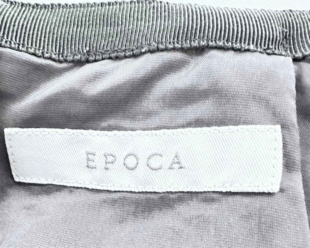 EPOCA エポカ　スカートスーツ　ノーカラー　カーキ　モスグリーン