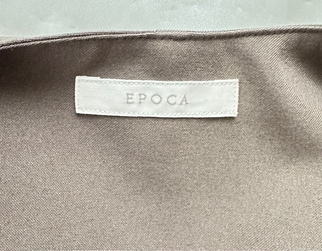 EPOCA エポカ　スカートスーツ　ノーカラー　カーキ　モスグリーン