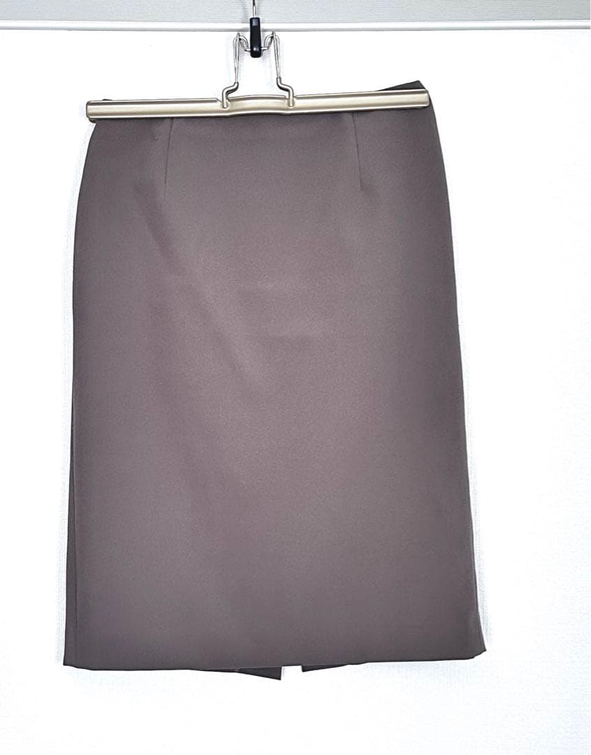 EPOCA エポカ　スカートスーツ　ノーカラー　カーキ　モスグリーン