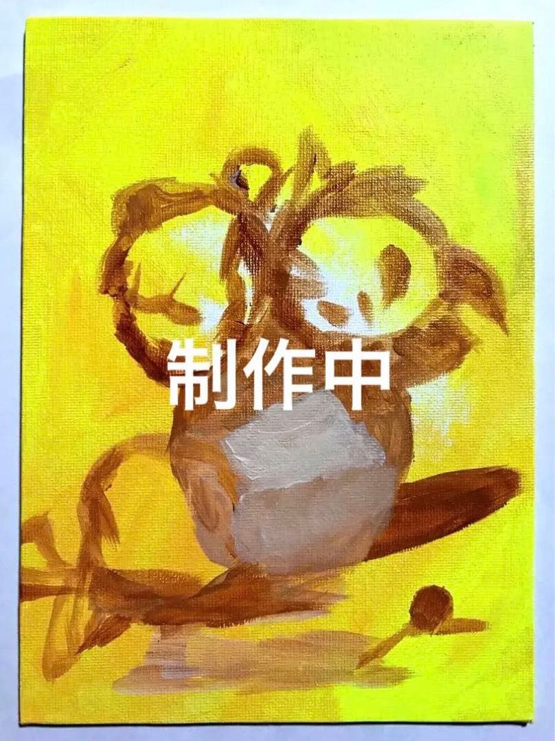 アクリル画 無題 101 『ローズ&アメリカンチェリー』