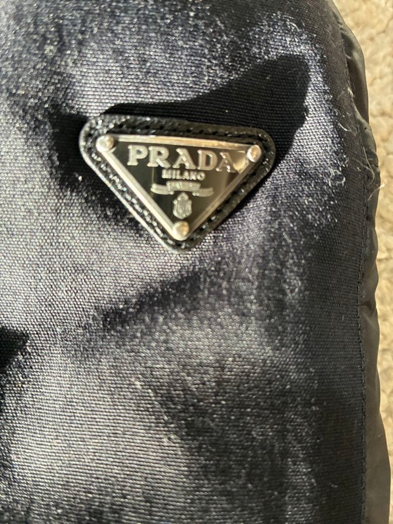 PRADA ダウンジャケット 三角プレート ブラック サイズ40