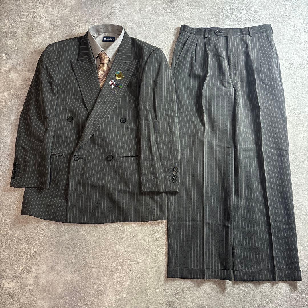 セットアップ ダブルスーツ 成人式 入学式 ピンズ vintage no.101