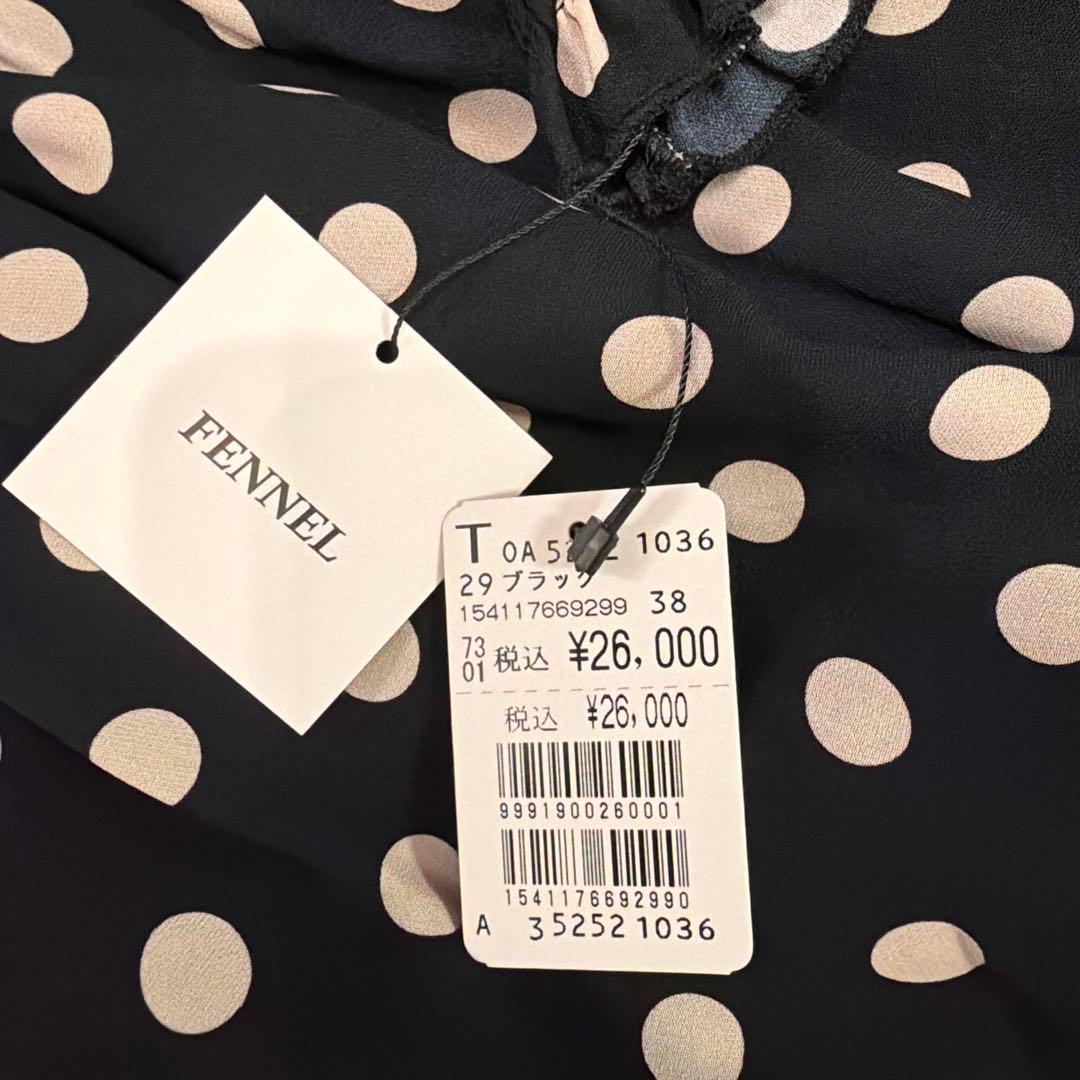 新品　FENNEL ドットフレアワンピース