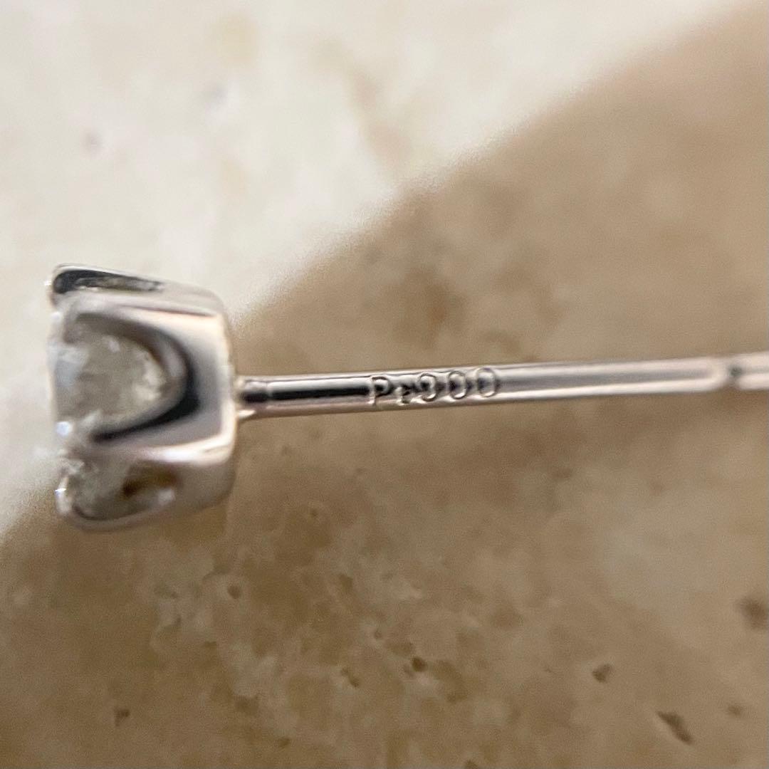 プラチナ900 天然ダイヤモンド 0, 10ct 　ピアス