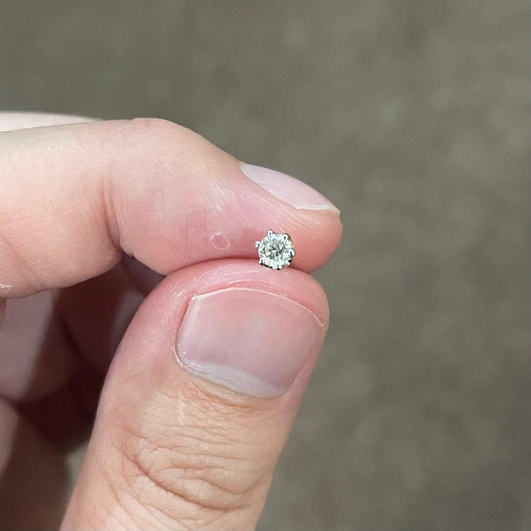 プラチナ900 天然ダイヤモンド 0, 10ct 　ピアス