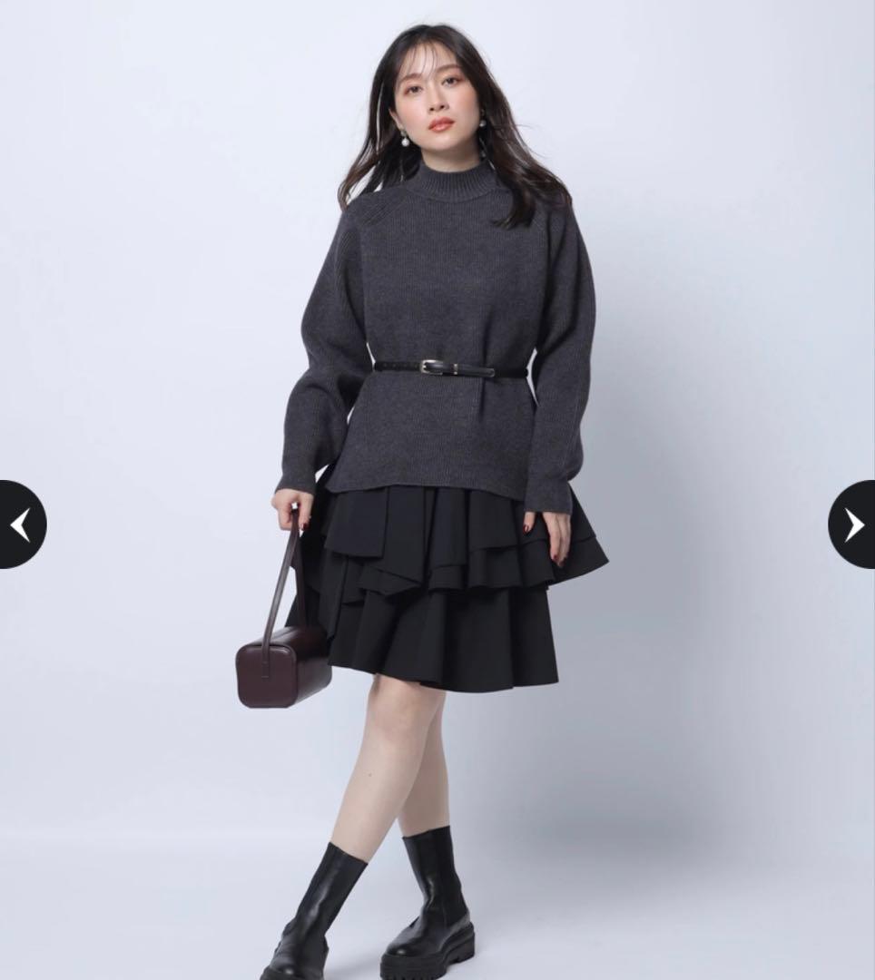 美品 アプワイザーリッシェ イレヘムレイヤードミニワンピSET ルミネ限定色