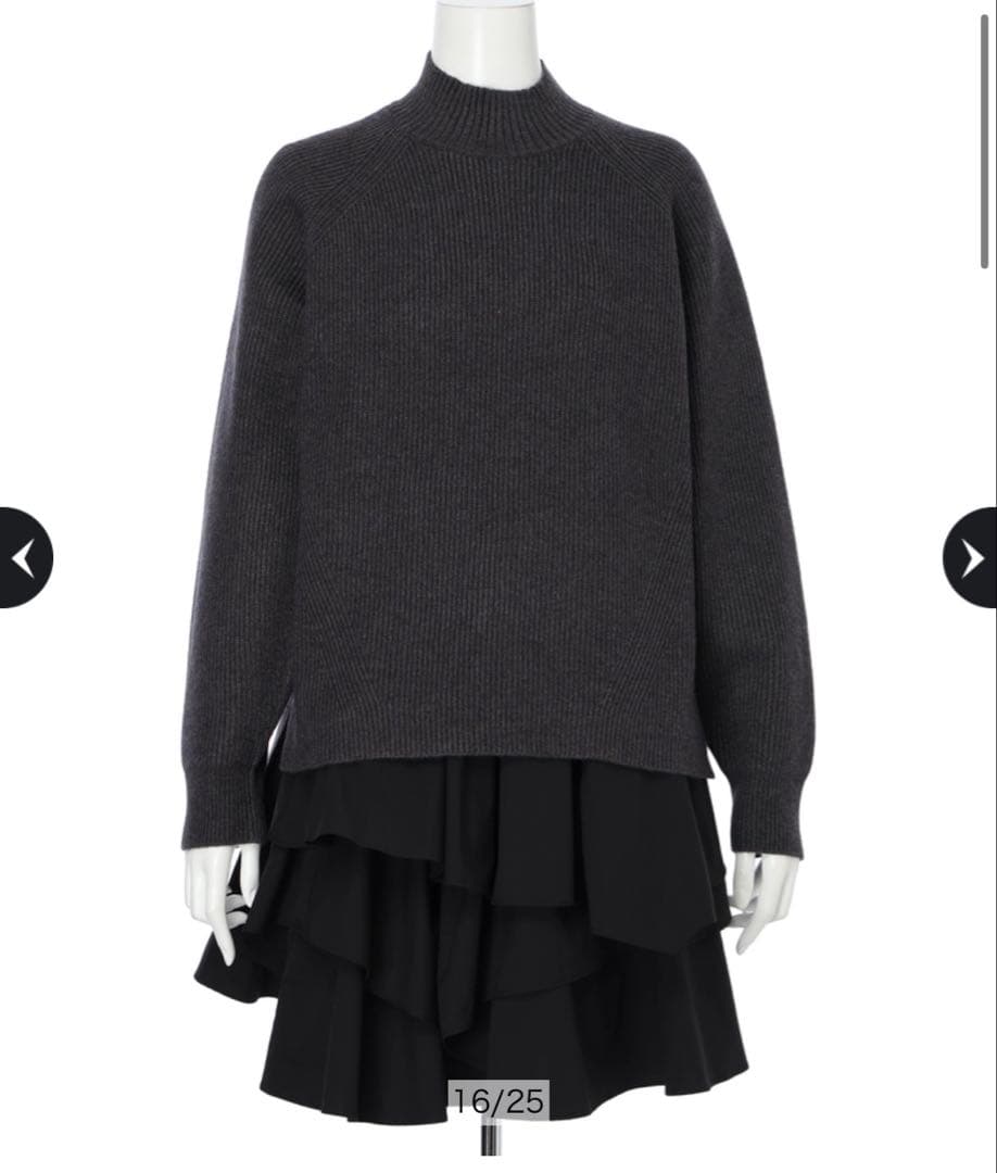 美品 アプワイザーリッシェ イレヘムレイヤードミニワンピSET ルミネ限定色