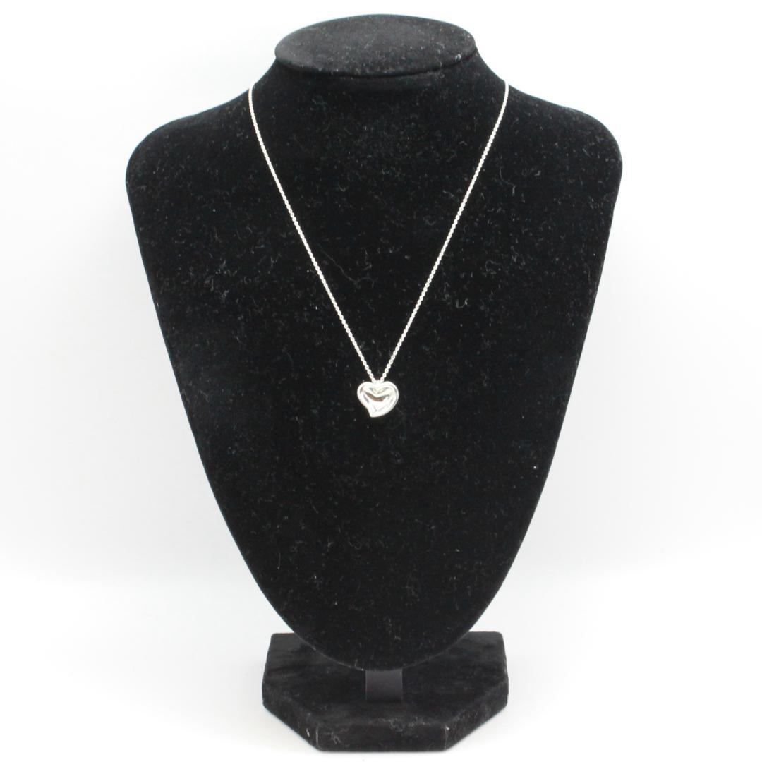 美品 Tiffany&Co. ティファニー カーブドハート シルバー ネックレス