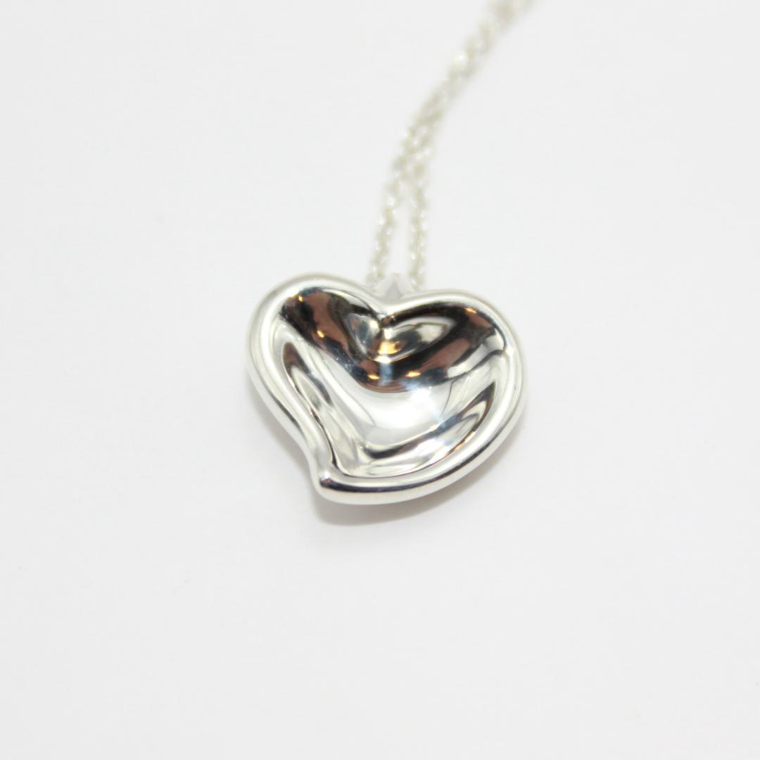 美品 Tiffany&Co. ティファニー カーブドハート シルバー ネックレス