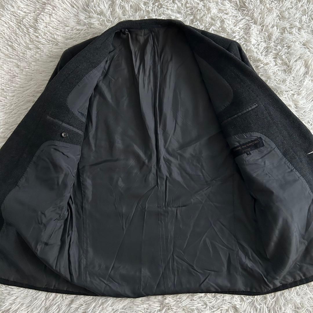 コムデギャルソンオム 田中オム ダブルテーラードジャケット チャコールグレー