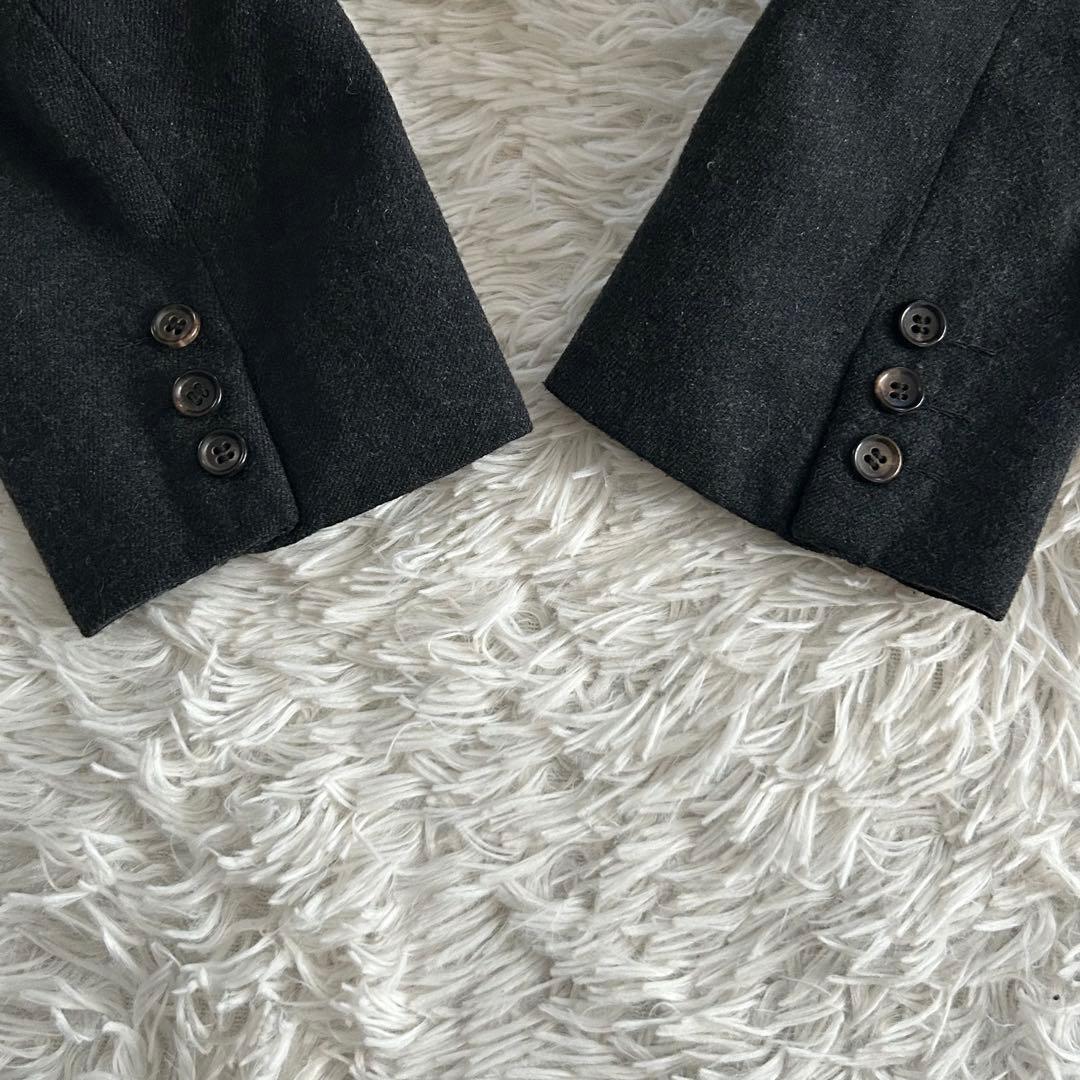 コムデギャルソンオム 田中オム ダブルテーラードジャケット チャコールグレー