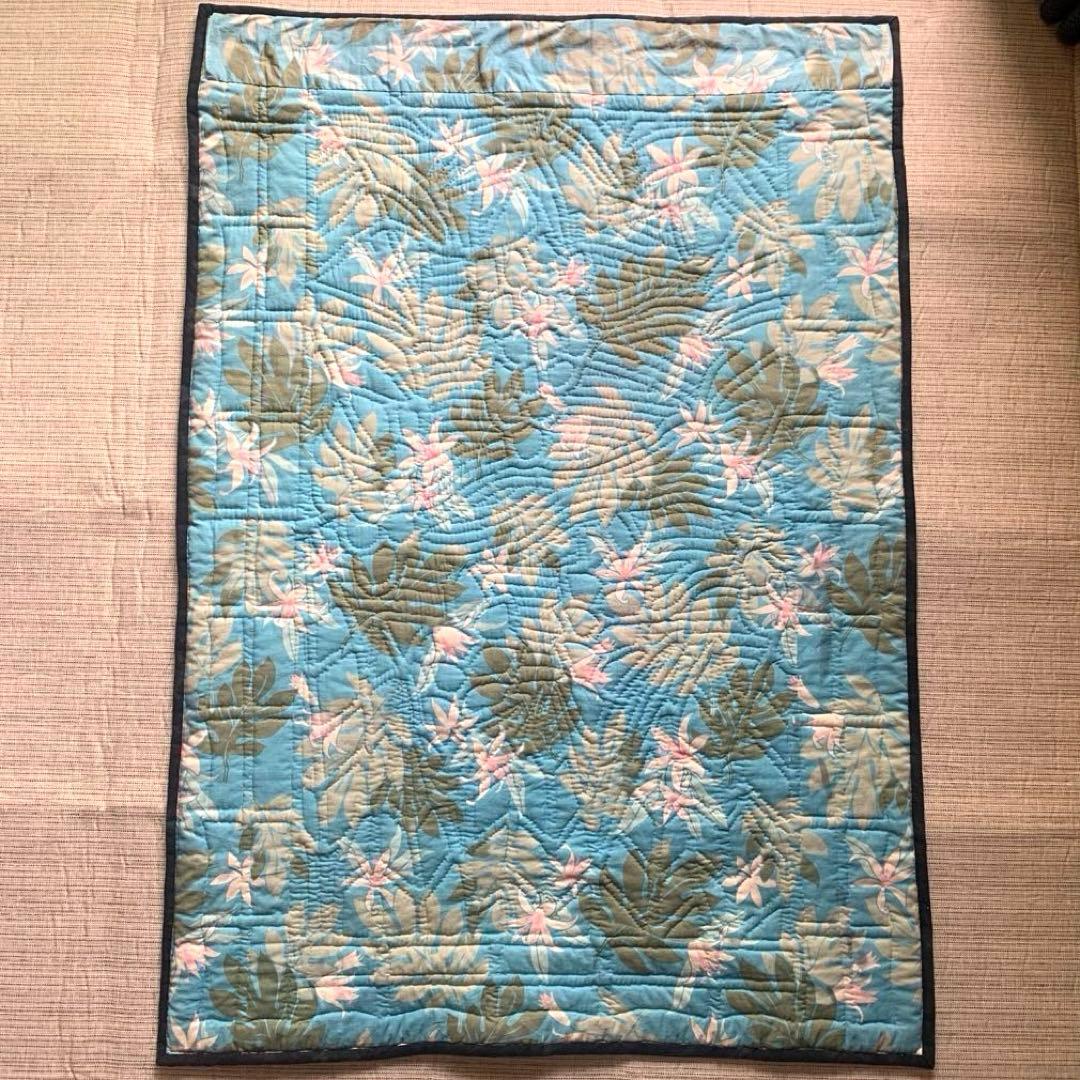 ハワイアンキルト ステンドグラスキルト 葡萄 ぶどう　大判　タペストリー