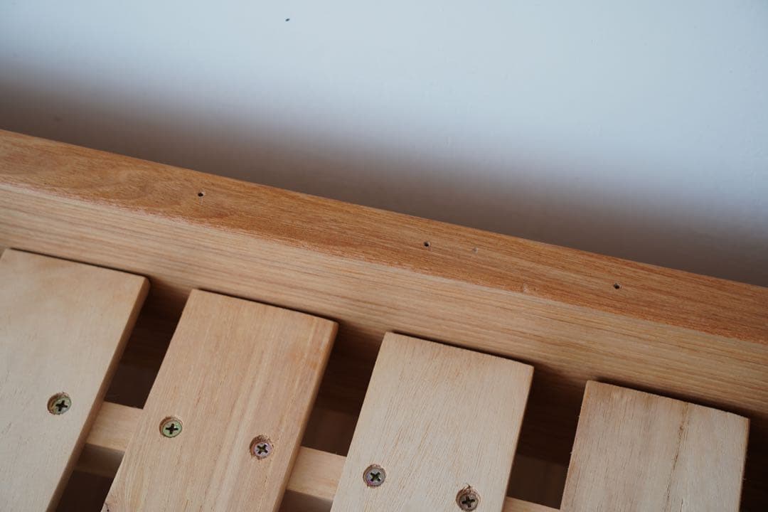 無印良品　タモ材・ダブルベッドフレーム