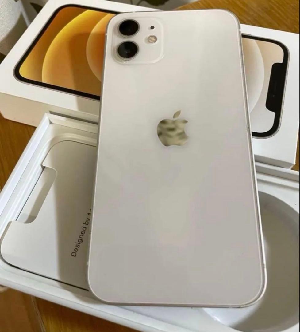 極美品！iPhone12ホワイト64GB SIMフリー修理歴無し　オマケ有り