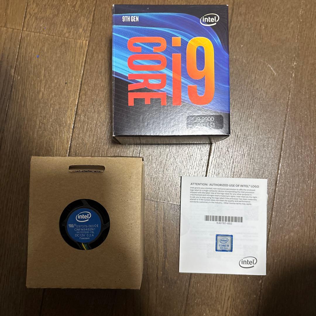 【動作確認済み】corei9 9900+白いマザーボード+簡易水冷セット