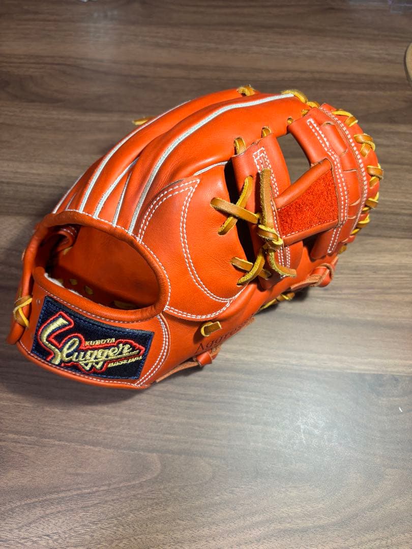 ユ*イ様 【美品】Slugger KSN-AR4 オレンジ グローブ