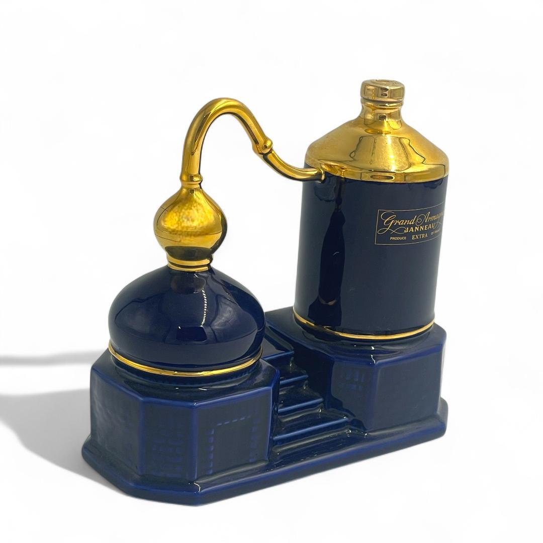 【未開栓】Grand Marnier Extra ネイビー陶器/ブランデー