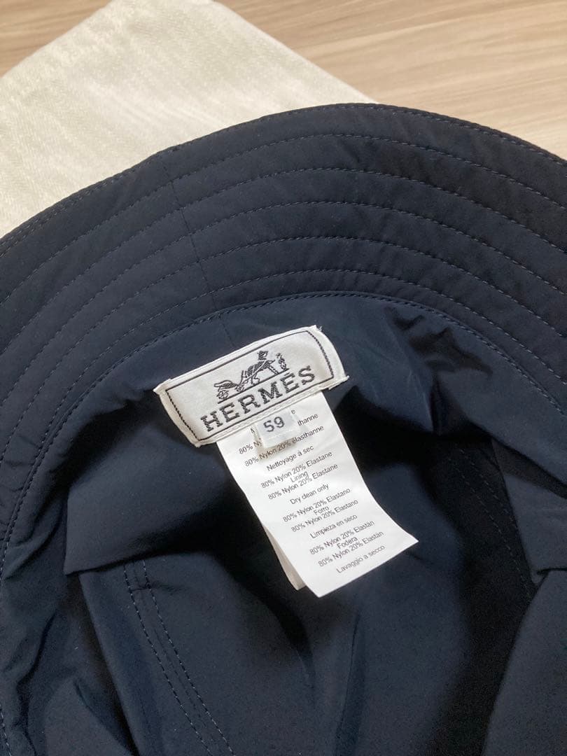 エルメス シルク ハット ネイビー 59 新品 未使用