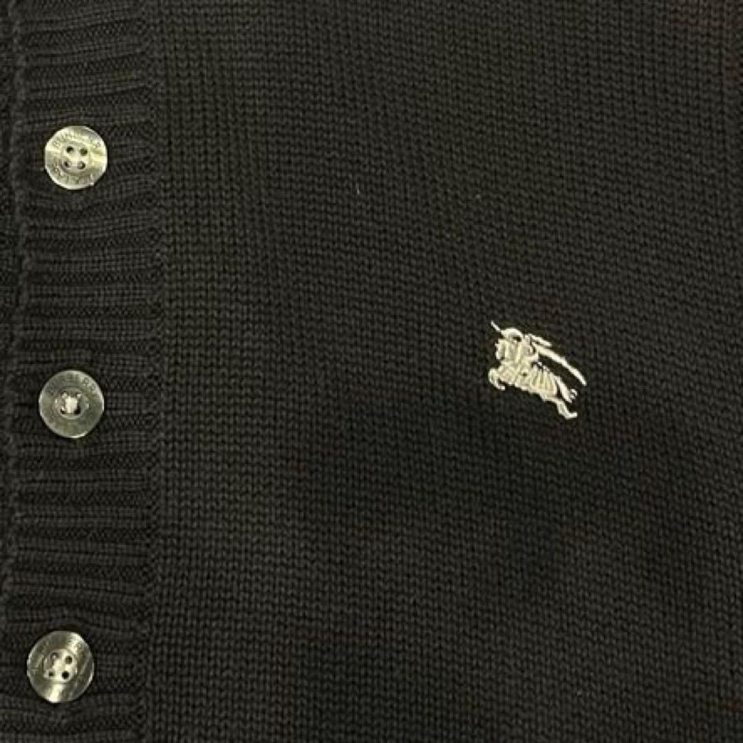 廃盤 バーバリー セーター　ニットM メンズ　長袖　刺繍　黒　BURBERRY