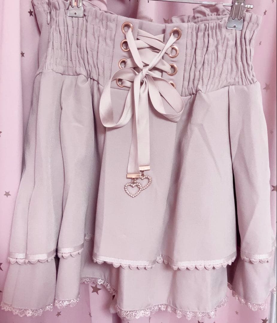 ♥LIZLISA♥ 2連リボンベルトスカパン ピンク