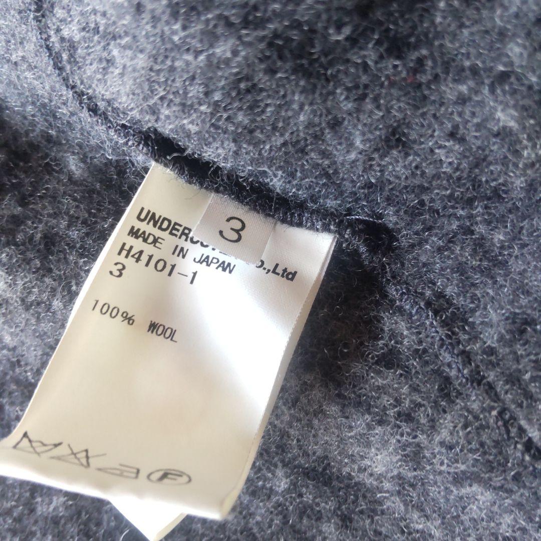 UNDERCOVER アンダーカバー　ダークグレーニット ジャケットサイズ３