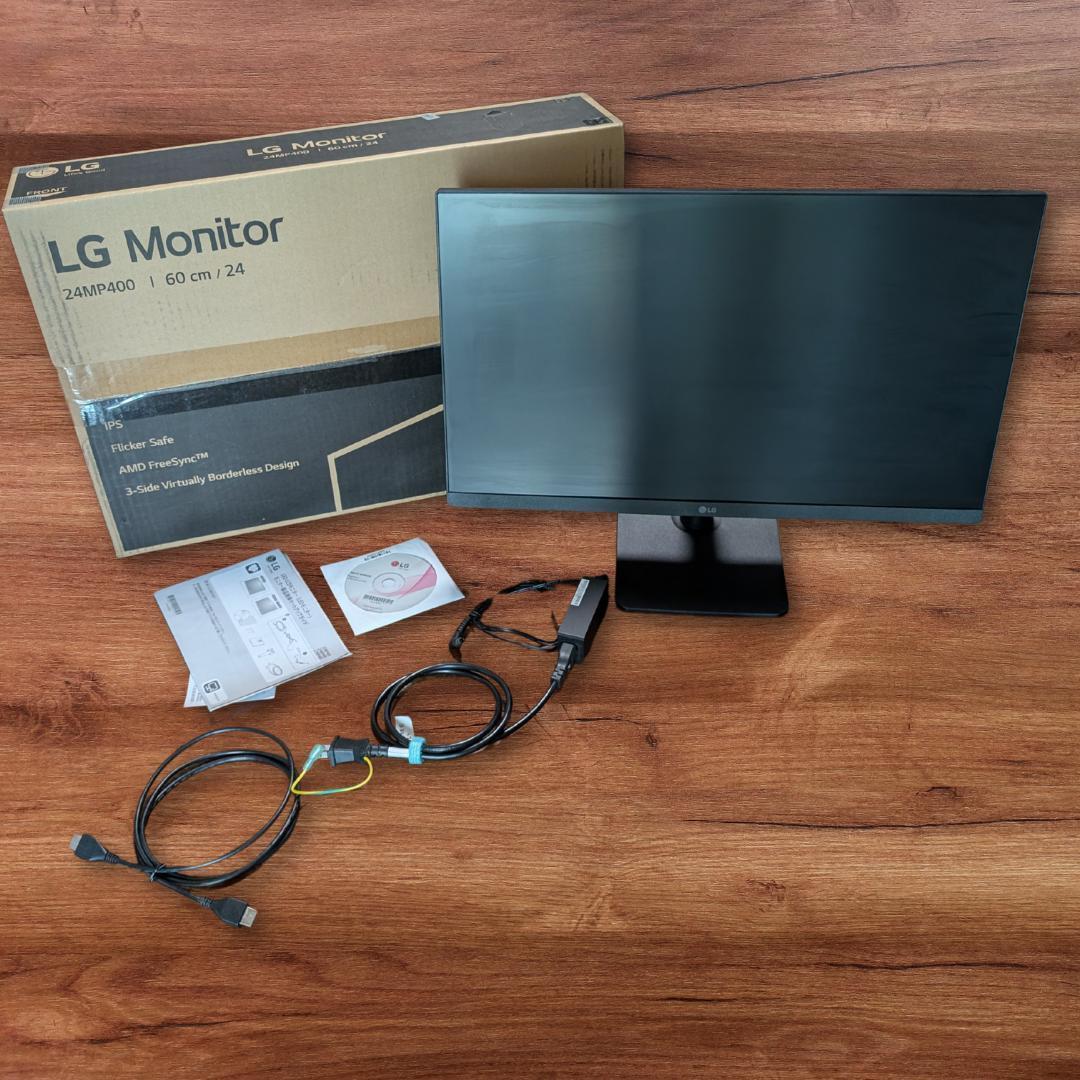 LG 24MP400-B 23.8型IPSモニター 75Hz/フルHD/薄型