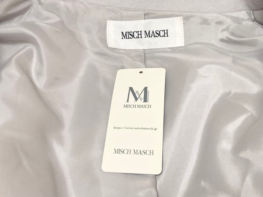 新品未使用　ミシュマシュ　2025秋冬新作　ブローチ付きポンチョコート