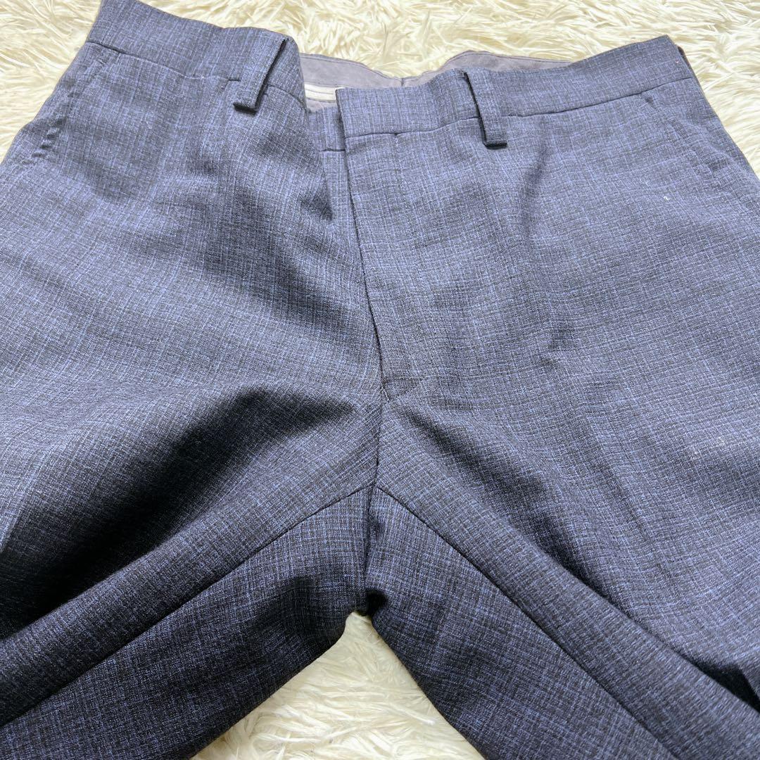 【希少】エポカウォモ スーツ スリーピース 総柄 ネイビー L