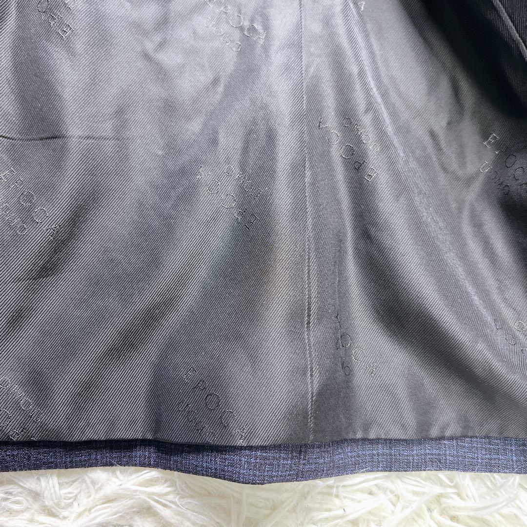 【希少】エポカウォモ スーツ スリーピース 総柄 ネイビー L