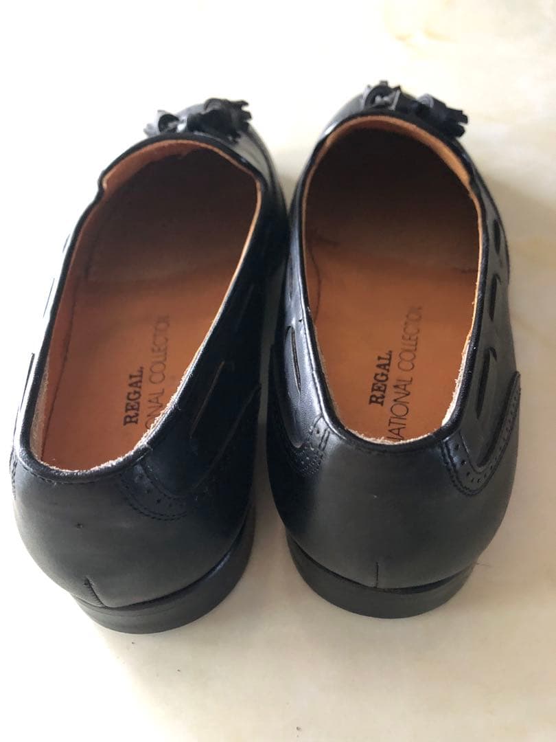 REGAL タッセルローファー ウイングタッセル 革靴 ブラック