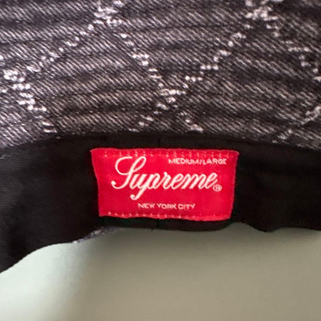 supreme Punched Denim Crusher Black ハット