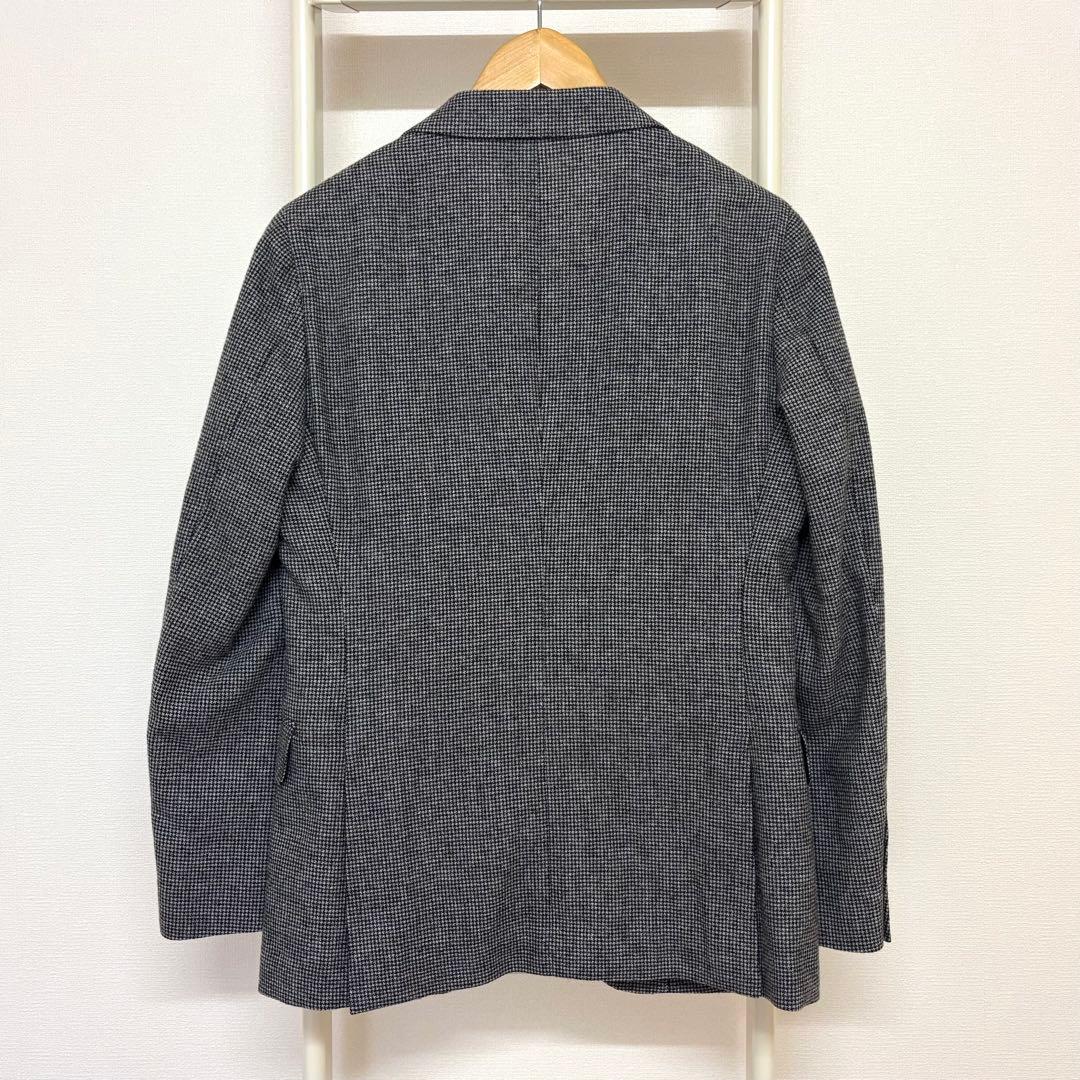 うっちースーツセレクト　尾州ウール　ハウンドトゥース　黒グレー　Y4
