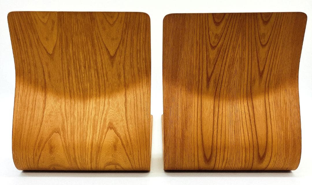 Tendo 天童木工 座椅子 2脚セット 藤森健次 曲げ木 ケヤキ板目 曲木⑥