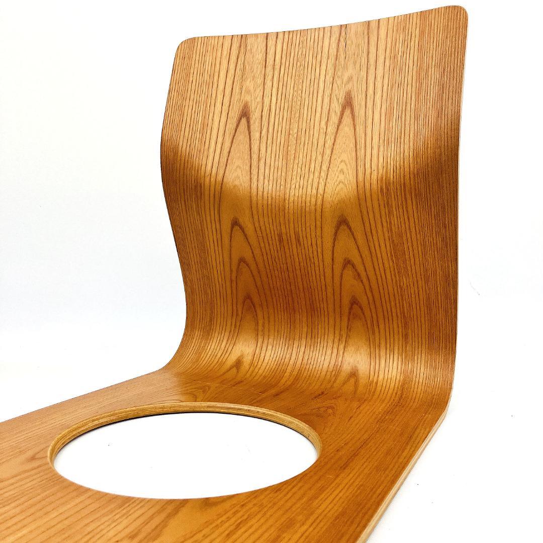 Tendo 天童木工 座椅子 2脚セット 藤森健次 曲げ木 ケヤキ板目 曲木⑥