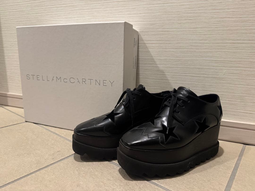 【美品】ステラマッカートニー エリス スタープラットフォームシューズ 37 箱有