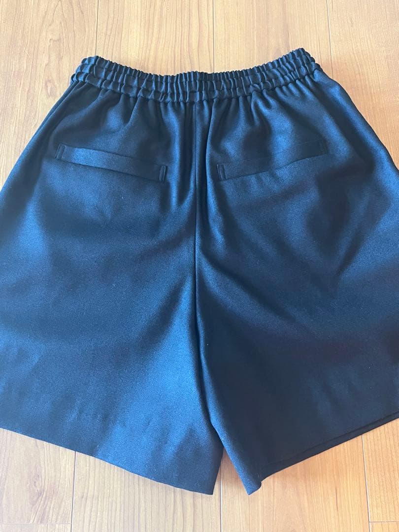 aya IENA イエナ　ウォッシャブルウールショートパンツ　ブラック