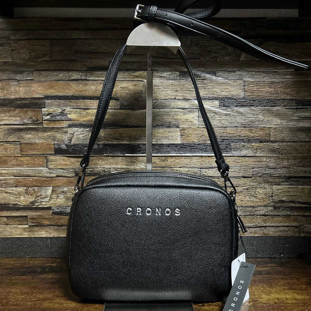 CRONOS クロノスショルダーバッグ ブラック 未使用　タグ付