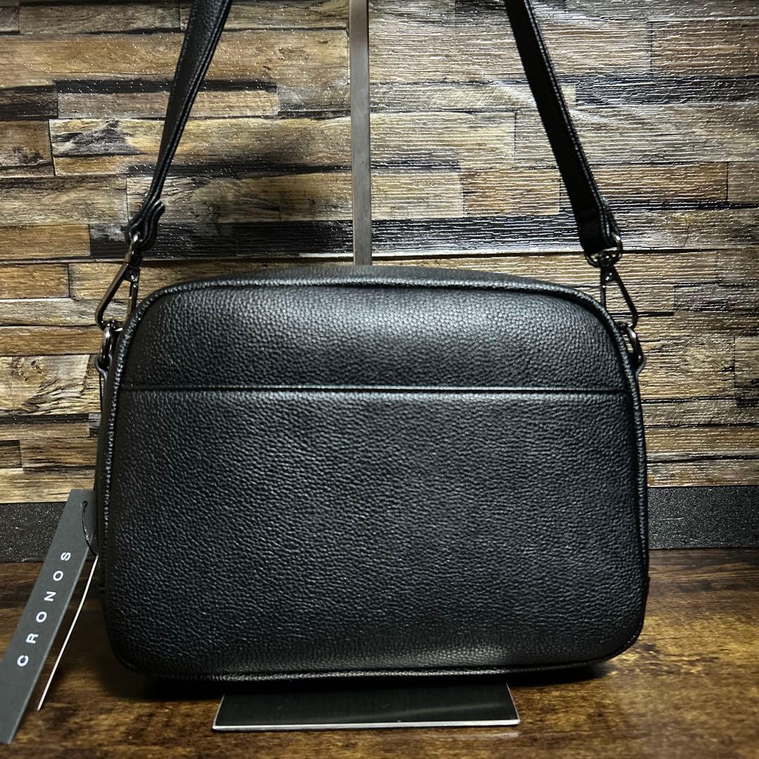 CRONOS クロノスショルダーバッグ ブラック 未使用　タグ付