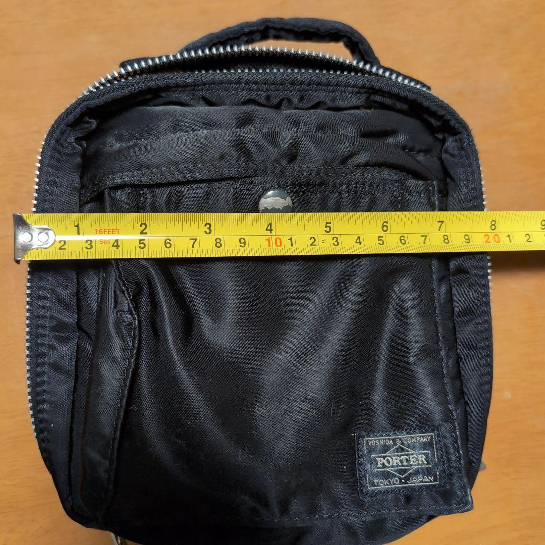 PORTER タンカー ブラック ナイロン ショルダーバッグ
