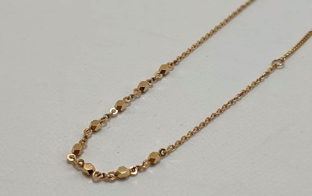 アンクレット K18 2.3g 18金 ゴールド リング チェーン 検査済み