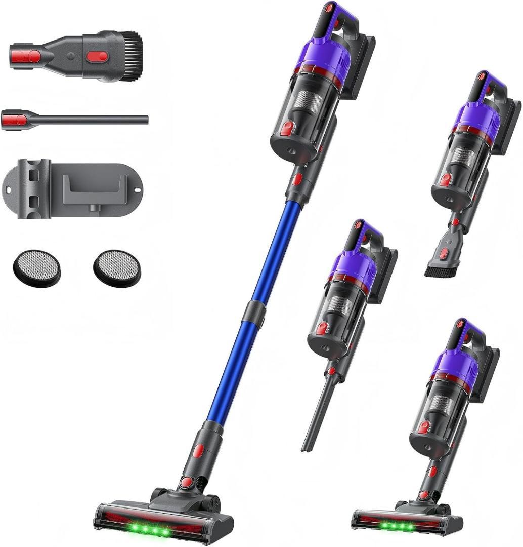 未使用❣️掃除機 コードレス 75kpa強力吸引・自立式・55分連続稼働