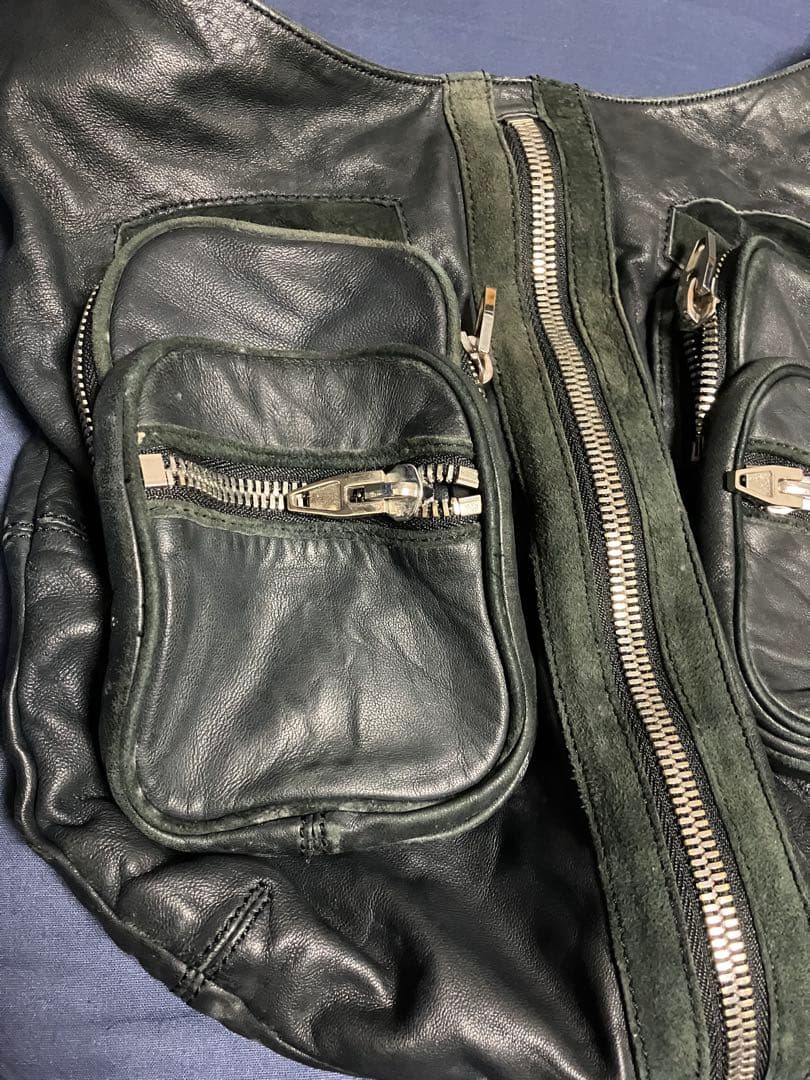 alexander wang レザーショルダーバッグ　マルチポケット　ホーボー