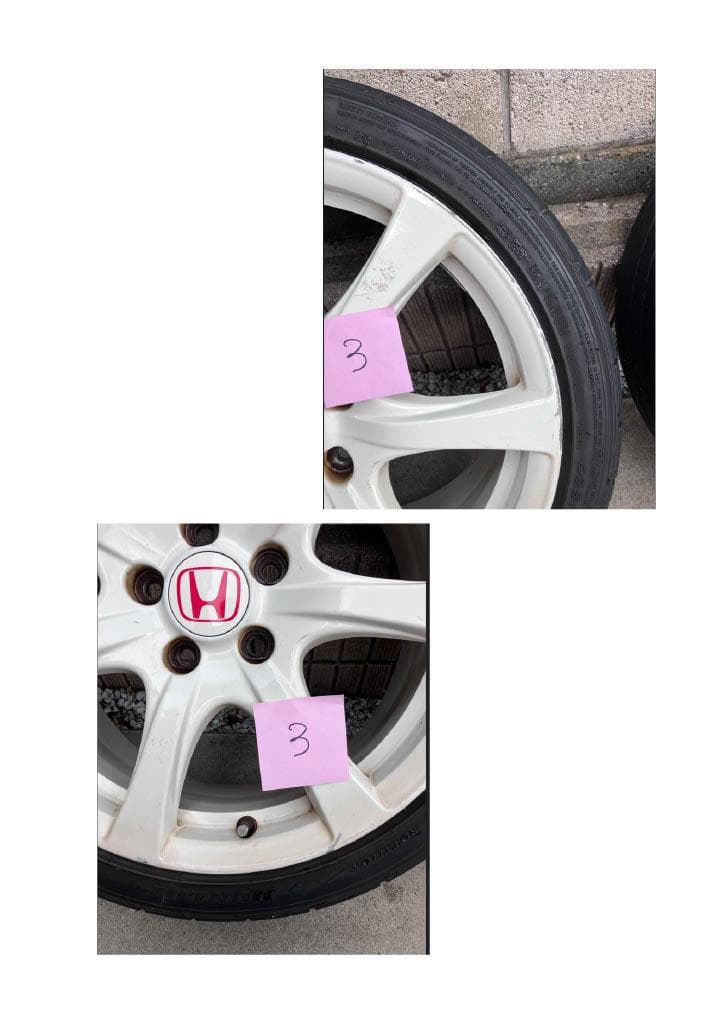 ホンダ シビックtypeR　FD2純正ホイールタイヤ付き 4本セット　送料込み