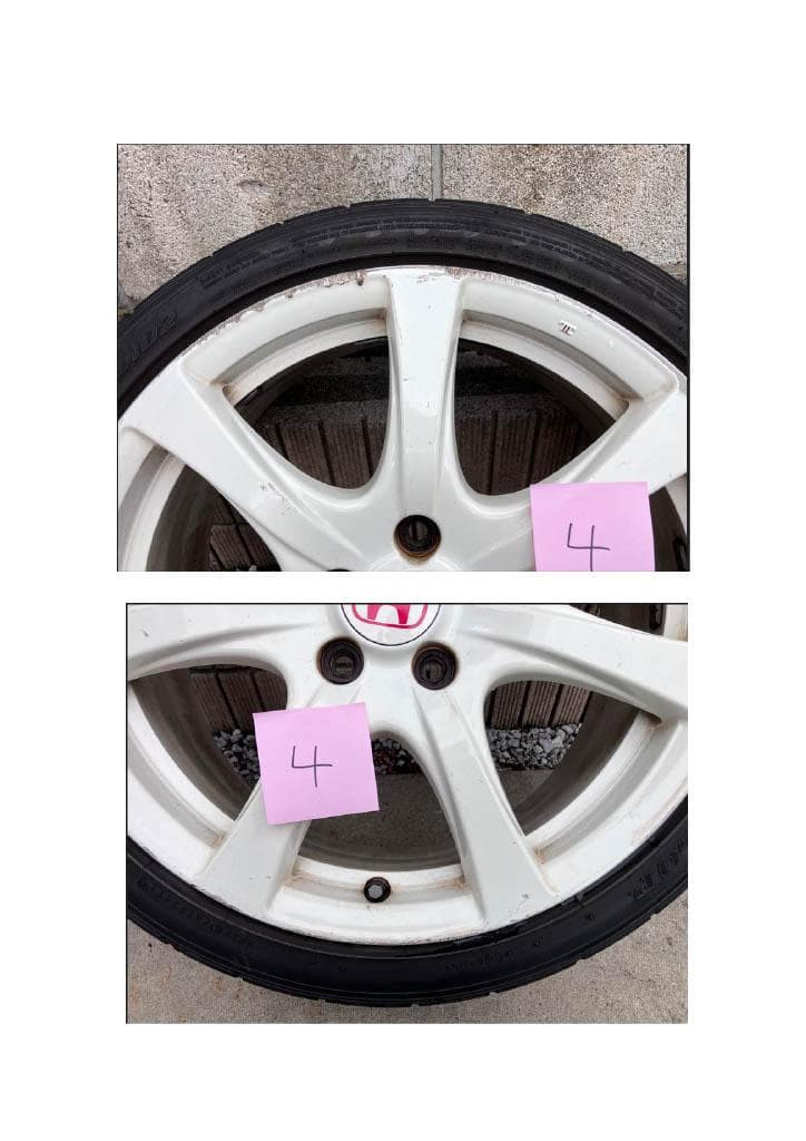 ホンダ シビックtypeR　FD2純正ホイールタイヤ付き 4本セット　送料込み