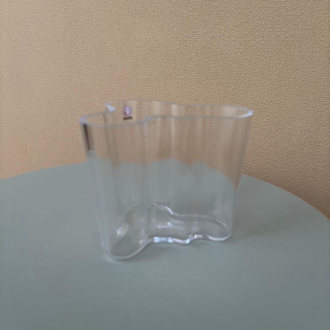 【未使用】イッタラ アアルトフラワーベース クリア95mm花瓶