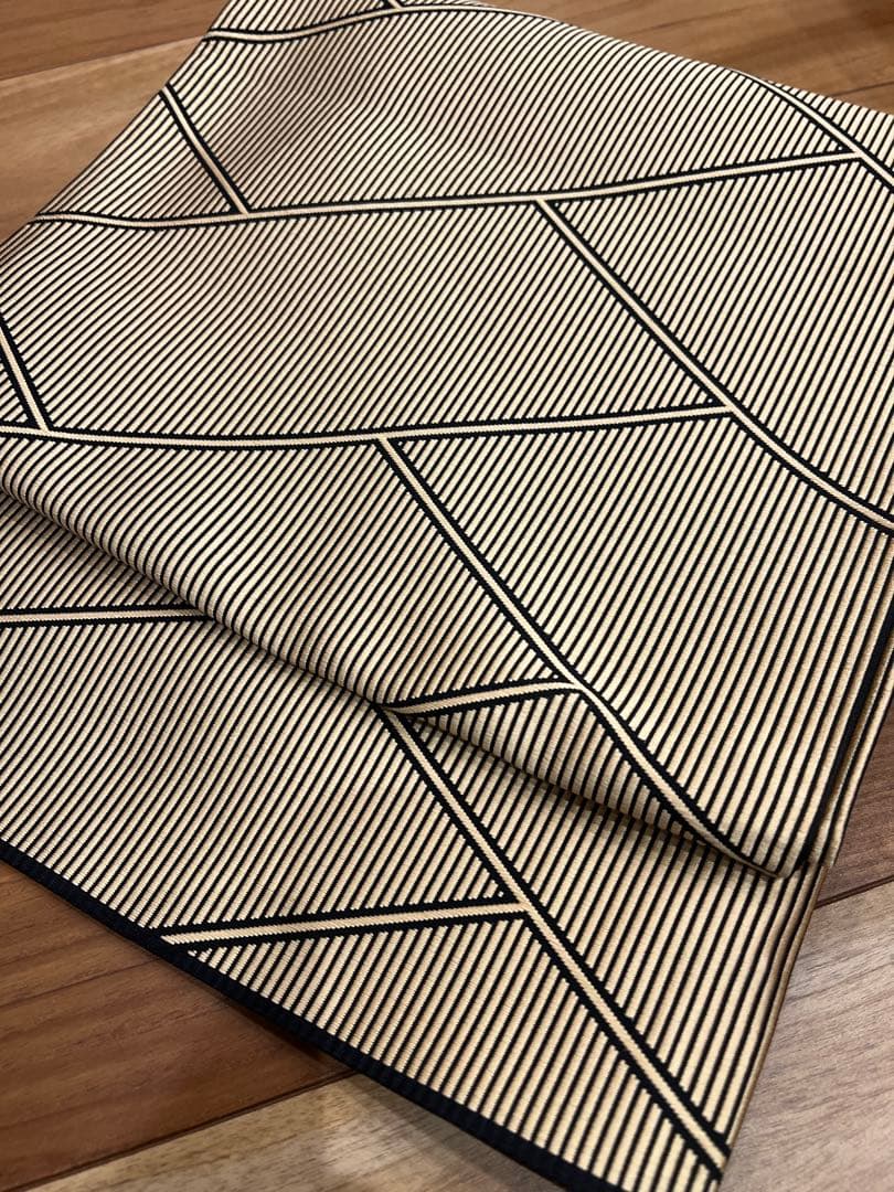 全通　袋帯　博多　筑前　黒×ゴールド　中古美品